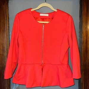 New York & Company coral peplum blazer/jacket